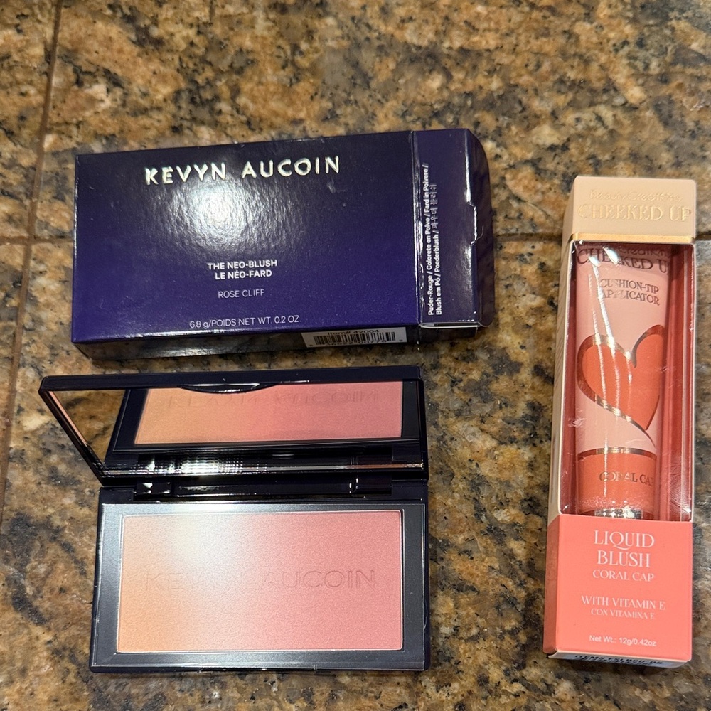Kevyn Aucoin NWT Neo-Blush in Rose Cliff & NWT Beauty Creation liquid blush